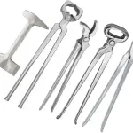Farrier Horse Hoof Care Tool Kit – Professional Hoof Nippers, Nail Puller, Hoof Clincher, Buffer & Shoe Puller – Heavy Duty Equine Trimming & Shoeing Tools for Horses