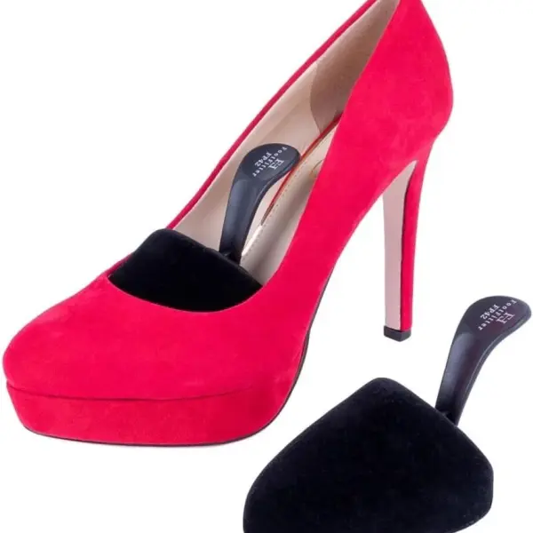 FootFitter Foam Shoe Trees with Handle for Women’s High Heels, Round Toe Travel Insert for Shoe Shape & Crease Protection