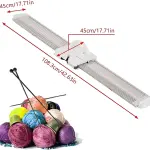 Automatic Knitting Machine Kit - 150 Stitches, 6.5mm Gauge, Easy-to-Use Plastic Sewing Tool for Sweaters, Scarves & Hats - Complete with Accessories for Home Crafting