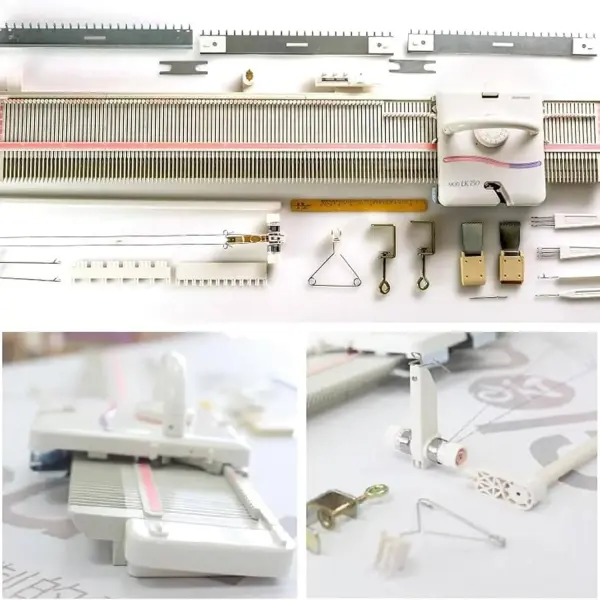 Automatic Knitting Machine Kit - 150 Stitches, 6.5mm Gauge, Easy-to-Use Plastic Sewing Tool for Sweaters, Scarves & Hats - Complete with Accessories for Home Crafting