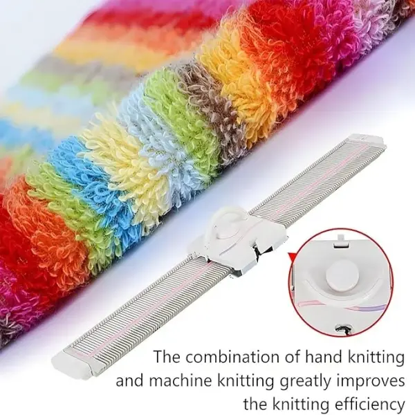Automatic Knitting Machine Kit - 150 Stitches, 6.5mm Gauge, Easy-to-Use Plastic Sewing Tool for Sweaters, Scarves & Hats - Complete with Accessories for Home Crafting