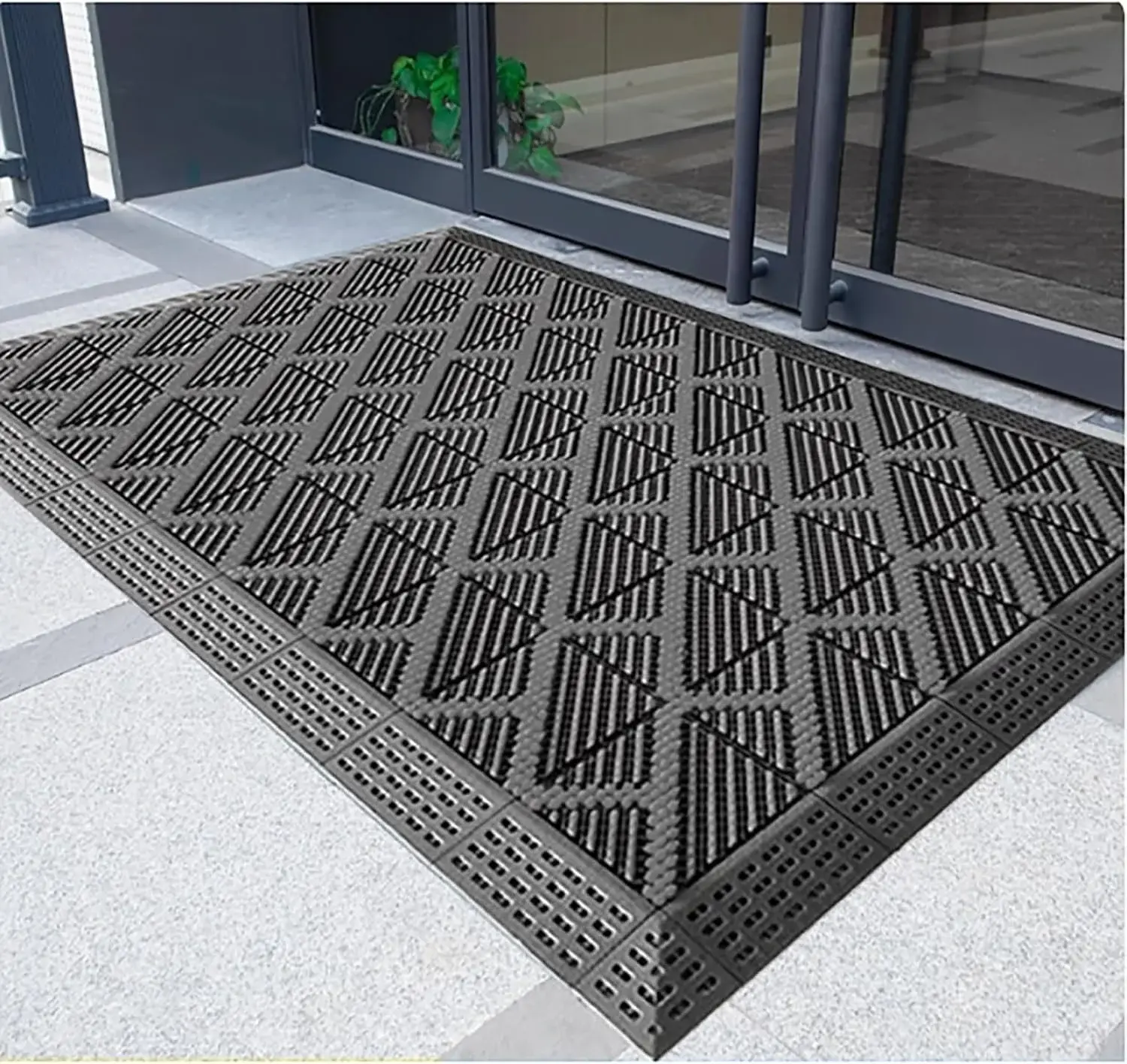 Shoe Brush Scraper, Entrance Floor Mats, Door Scrubber Mat Outdoor Heavy Duty Boot Scraper with Brush for Home Porch Garden(80x250cm/31.5x98.5)