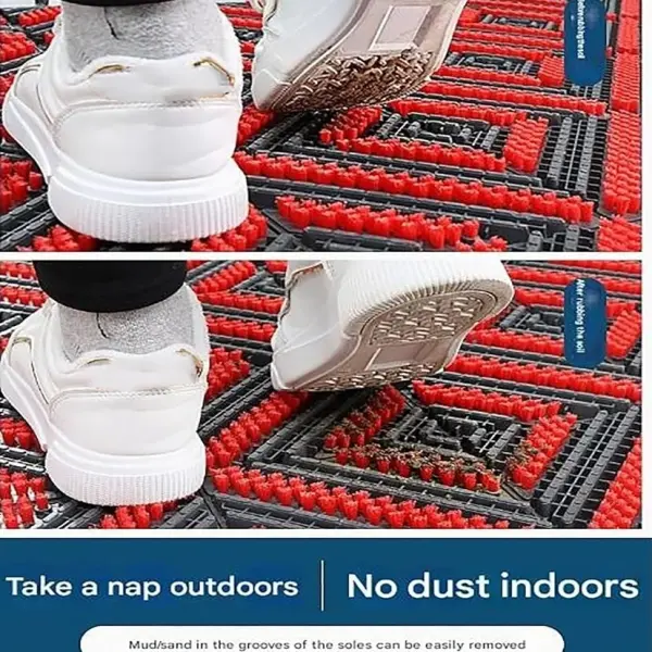 Shoe Brush Scraper, Entrance Floor Mats, Door Scrubber Mat Outdoor Heavy Duty Boot Scraper with Brush for Home Porch Garden(80x250cm/31.5x98.5)