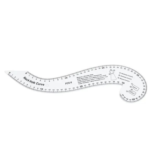 Fashionable Clear Sewing Ruler Set for Efficient Pattern Making Tailoring 7Pcs for Household