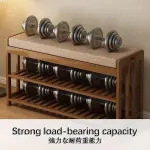 Shoe Bench with Storage, Wooden Shoe Storage Bench with Cushion&Hidden Drawer, 2-Tier Shoe Rack Bench for Entryway, Checkroom, Hallway,70x30x44cm/27.5x11.8x17.3in