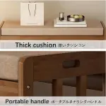Shoe Bench with Storage, Wooden Shoe Storage Bench with Cushion&Hidden Drawer, 2-Tier Shoe Rack Bench for Entryway, Checkroom, Hallway,70x30x44cm/27.5x11.8x17.3in
