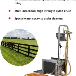 Heavy-Duty Rain Shoe Scrubber & Boot Brush, Automatic Stainless Steel Mud Remover with Water Spray Gun, All-Weather Industrial Shoe Cleaner for Farm & Livestock Care