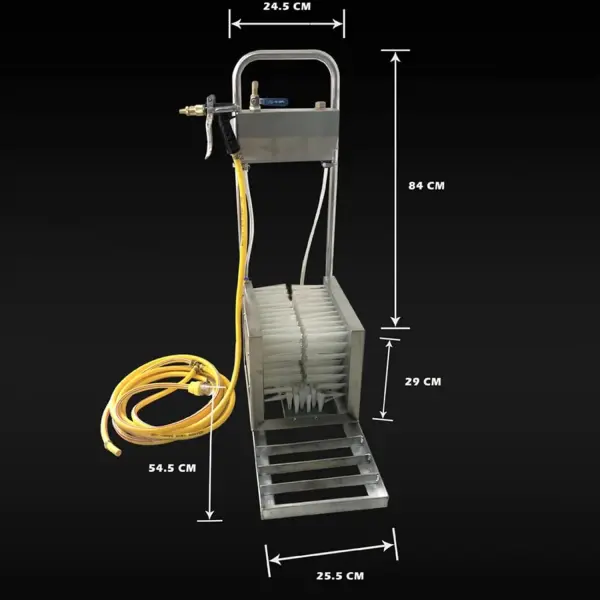 Heavy-Duty Rain Shoe Scrubber & Boot Brush, Automatic Stainless Steel Mud Remover with Water Spray Gun, All-Weather Industrial Shoe Cleaner for Farm & Livestock Care
