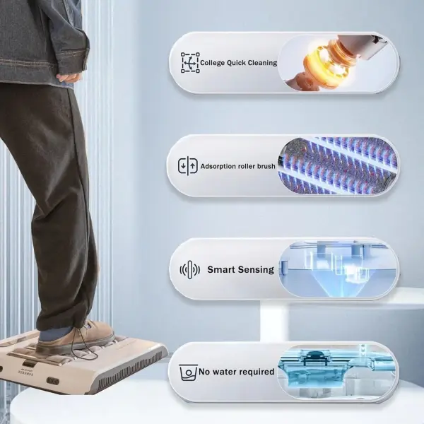 Automatic Shoe Cleaner Machine, Electric Shoe Polisher & Deodorizer, 260RPM Powerful Suction Shoe Sanitizer Machine, Portable Shoe Washing Machine for Home Office, Disinfecting Shoes Machine,A-1