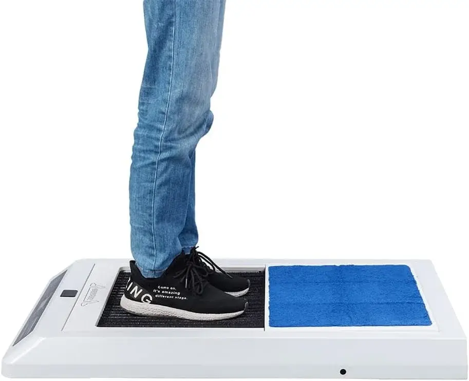 Fully Automatic Sole Cleaning Machine Automatic Induction Shoe Cleaner Polisher Entrance Shoe Brush with Water Change Reminder Composite Cotton Absorbent Pad