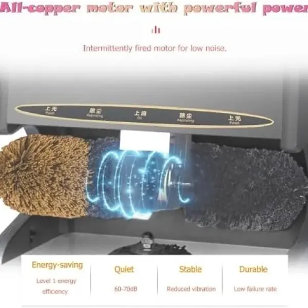 Automatic Shoe Polisher - Dual Brush System & Dust Removal for Effortless Shine, Perfect for Leather Shoes, Fast & Effective Shoe Care for Home & Commercial Use
