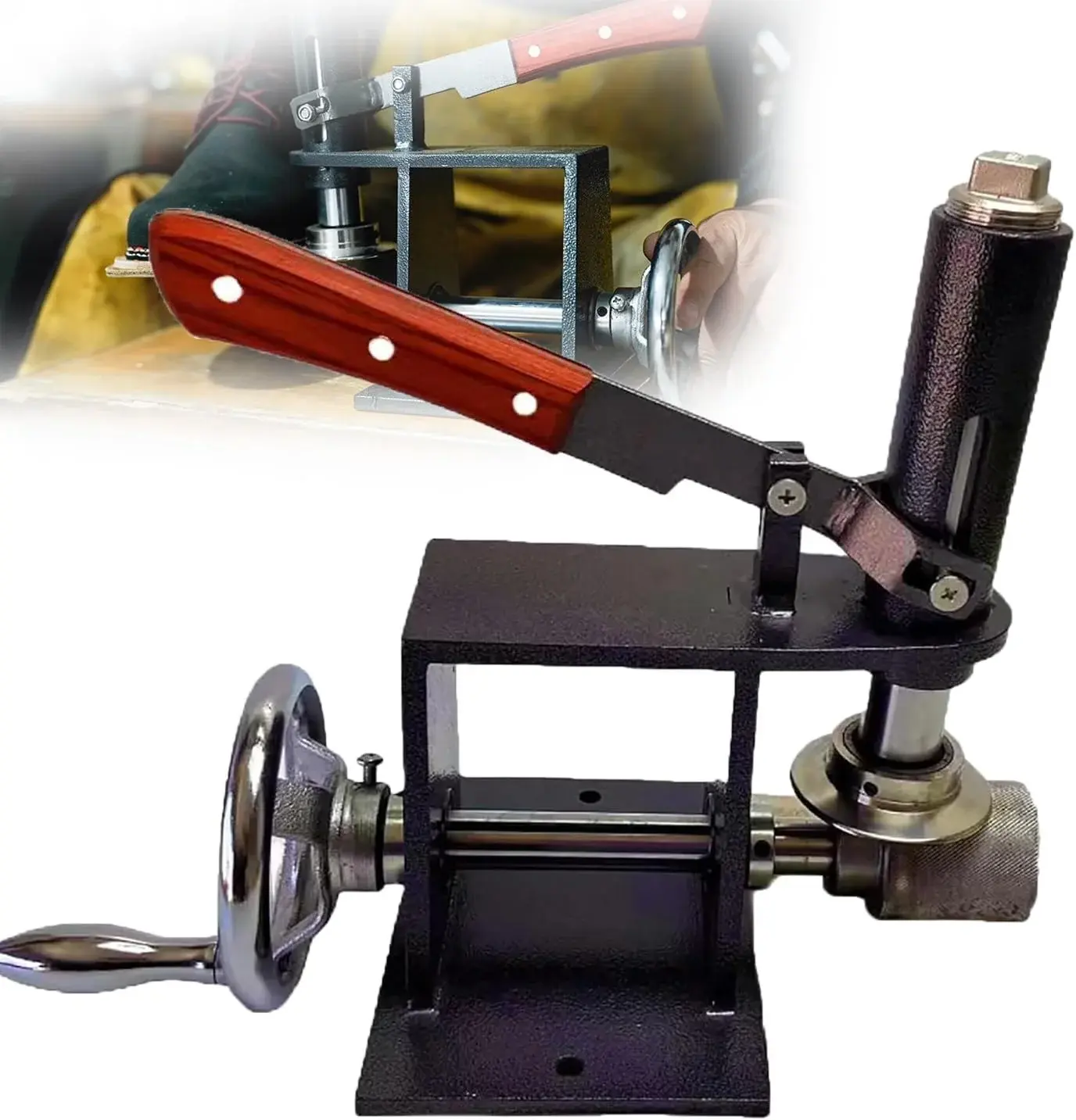 Shoe Sole Pressing Machine,Leather Crimping Working Tools,Manual Pressing Machine,Sole Shoe Repair Tools