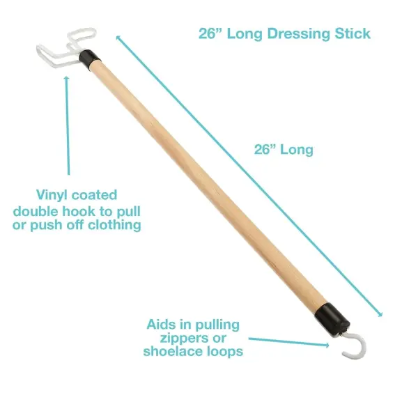 7PC Hip Kit For Seniors Total Hip Replacement, Hip Replacement Kit After Surgery, Hip Replacement Recovery Kit With Reacher, Sock Aid, Bath Sponge, Dressing Stick, Shoehorn, Elastic Shoelaces