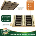 SCRUBIT Boot Scrubber Shoe Brush – Outdoor Boot Brush for Snow & Ice, All Weather Shoes & Boots Cleaner, Removes Snow, Sand and Mud – 14.2 x 10 in. Boot Scraper Door Mat