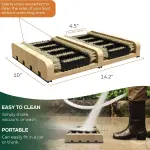 SCRUBIT Boot Scrubber Shoe Brush – Outdoor Boot Brush for Snow & Ice, All Weather Shoes & Boots Cleaner, Removes Snow, Sand and Mud – 14.2 x 10 in. Boot Scraper Door Mat