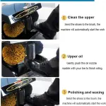 Home Shoe Polisher Floor Standing Heavy Duty Shoe Polisher with armrest Spherical Soft Brush Hotel Lobby Home or Public Automatic Induction Machine (Color: B) (E )