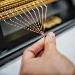 Adjustable Smocking Pleater,24 Row Pleat Sewing Machine with Sewing Needles & Tool Kit,47 Needle Positions Adjustable Closeness & Depth,for Costume & Craft Sewing (Red)