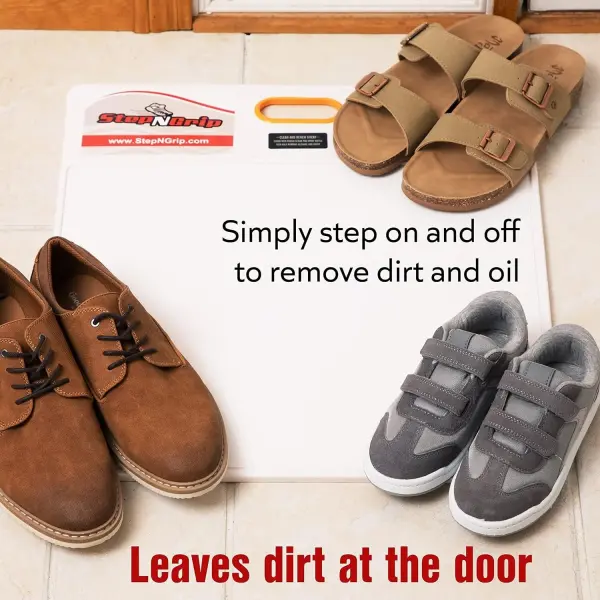 StepNGrip Courtside Shoe Grip Traction Mat - Sticky Mat for Basketball Shoes - No Replacement Sheets Required - Improves Traction and Cleans Dust, Dirt, and Oil - Portable for Indoor and Outdoor Use