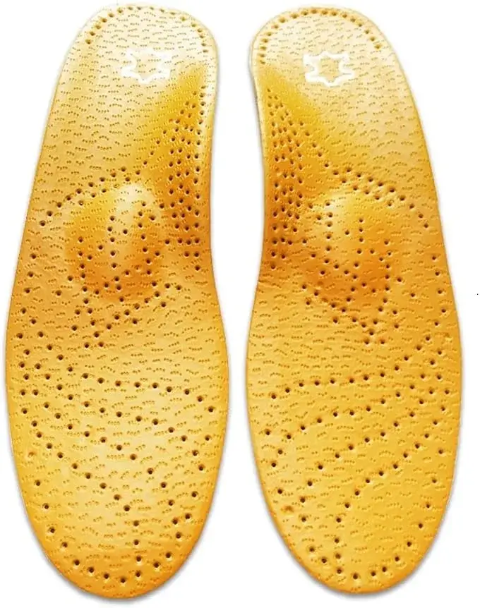 JSEIAJB Leather Orthotic Insole for Flat Feet Arch Support Orthopedic Shoes Sole Insoles for Men and Women Shoe Pad