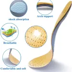 JSEIAJB Leather Orthotic Insole for Flat Feet Arch Support Orthopedic Shoes Sole Insoles for Men and Women Shoe Pad