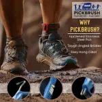 Kelcie's Handheld Shoe Cleaning Brush with Pick for Cleaning Mud Off Shoes in Minutes - Boot Brush & Cleat Cleaner for Golf, Soccer & Other Outdoor Footwear - Heavy-Duty Stiff Bristles Boot Scrubber