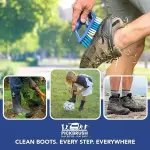 Kelcie's Handheld Shoe Cleaning Brush with Pick for Cleaning Mud Off Shoes in Minutes - Boot Brush & Cleat Cleaner for Golf, Soccer & Other Outdoor Footwear - Heavy-Duty Stiff Bristles Boot Scrubber