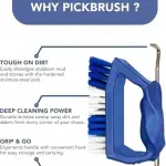 Kelcie's Handheld Shoe Cleaning Brush with Pick for Cleaning Mud Off Shoes in Minutes - Boot Brush & Cleat Cleaner for Golf, Soccer & Other Outdoor Footwear - Heavy-Duty Stiff Bristles Boot Scrubber
