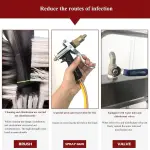 Stainless Steel Boot Washer with Water Spray Gun, Three-Sided Hard Brushes, Effective Mud Snow Dust Cleaning Tool for Outdoor Footwear