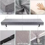 HighDensity Memory Foam Outdoor Bench Cushions Nonslip & Washable Seat Pads for Garden Shoe Benches Comfortable 140x35x10 cm Patio Furniture Accessories