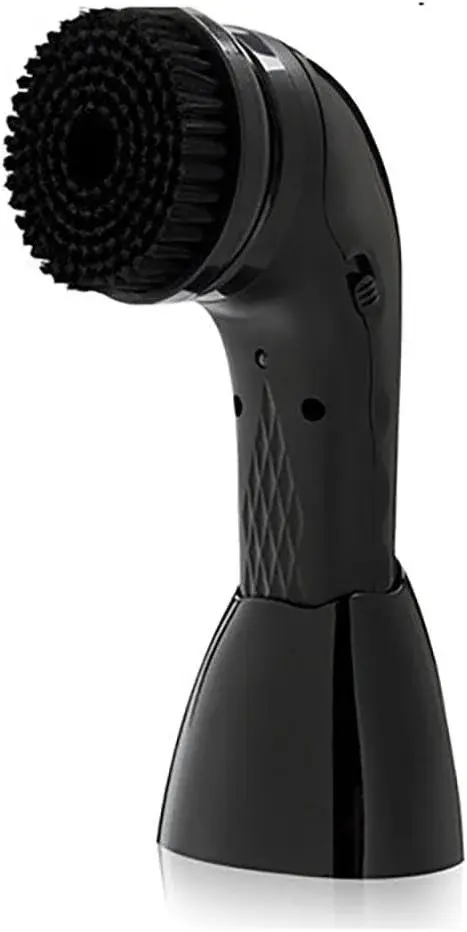 USB Rechargeable Portable Electric Shoe Polisher with 2-Speed Motor & 6 Brush Heads for Leather Care - Perfect for Shoes, Boots & Accessories - Black Black
