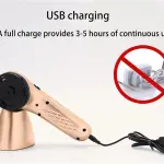 USB Rechargeable Portable Electric Shoe Polisher with 2-Speed Motor & 6 Brush Heads for Leather Care - Perfect for Shoes, Boots & Accessories - Black Black