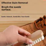 Magic Rubber Shoe Brush for Suede,Rubber Shoe Brush Cleaner,Lazy Shoes Brushs,Suede Eraser for Removing Stains for Shoes, Jacket, Purse, Bags, Sofa with Wooden Handle (3PCS)