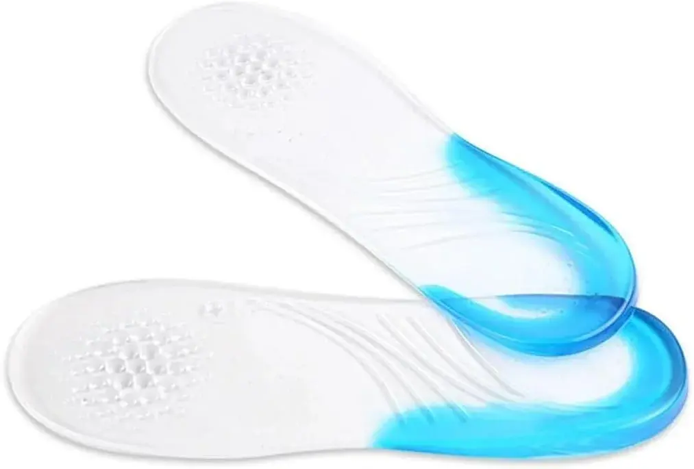 JSEIAJB Silicone Anti-Slip Gel Soft Sport Shoe Insole Pad Positive Orthopedic Shock Absorption Massaging