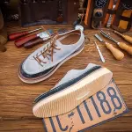 Men's Casual Stitching Design Anti-Suede Brushed Leather Shoes Soft Sole Breathable Loose Flat Suitable for Daily Wear Commuting