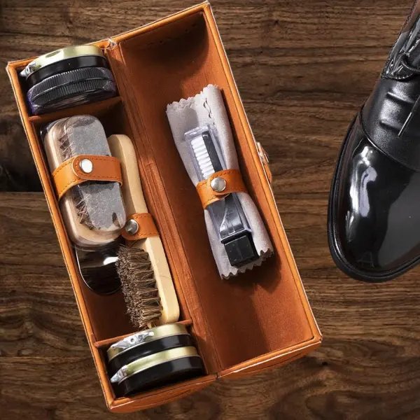 Colaxi Shoe Care Kit Polishing Tool for Men Black and Colorless Cream Shoe Cleaning Kit