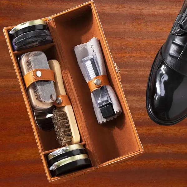 Colaxi Shoe Care Kit Polishing Tool for Men Black and Colorless Cream Shoe Cleaning Kit