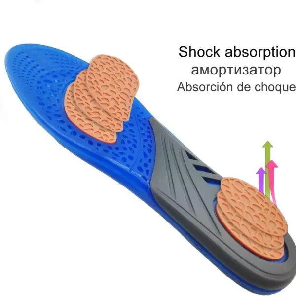 JSEIAJB Gel Insole Silicone Orthopedic Massaging Shoe Inserts Sports Shock Absorption Pad Comfortable for Men Women Shoes