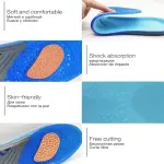 JSEIAJB Gel Insole Silicone Orthopedic Massaging Shoe Inserts Sports Shock Absorption Pad Comfortable for Men Women Shoes
